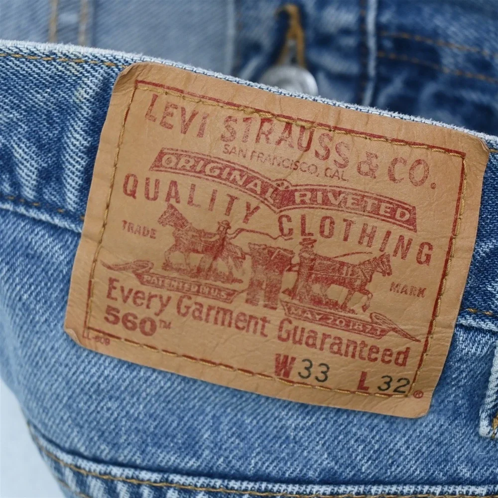 Vtg Y2K Levis 33x32 Light 560 Comfort Loose Tapered High Rise Mens Jeans‎